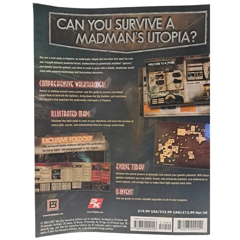 Bioshock BradyGames Strategy Guide‎ - With Poster